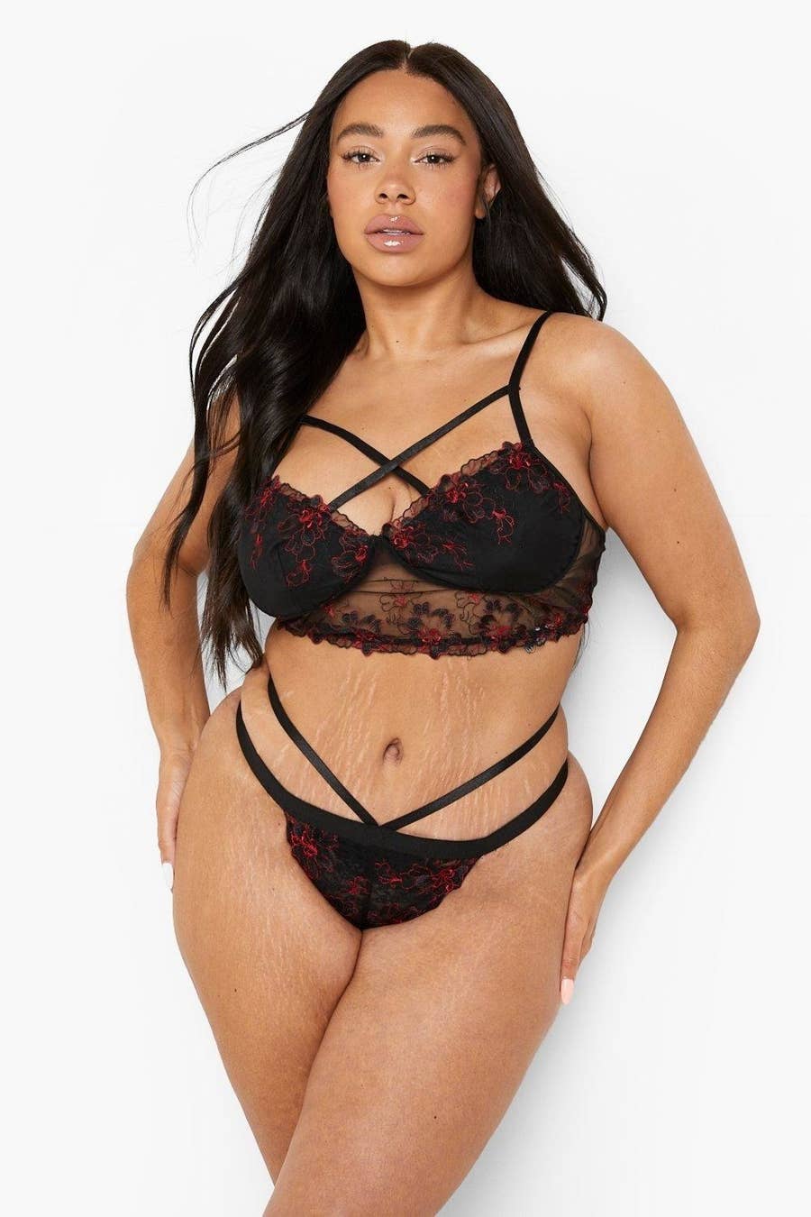 ME SEDUCE Adele Underwired Body With Detachable Garter Straps and G-String Set